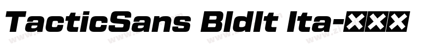 TacticSans BldIt Ita字体转换